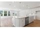 Modern kitchen with white cabinets, large island, and stainless steel appliances at 569 Trotters Ln # 222, Moncks Corner, SC 29461