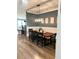 Farmhouse style dining room with wood table and seating for six at 1011 Mossy Rock Dr, Summerville, SC 29485