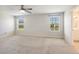 Bright bedroom with carpet flooring and ceiling fan at 113 Corvus St, Summerville, SC 29483
