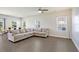 Living room with sectional sofa and ceiling fan at 113 Corvus St, Summerville, SC 29483