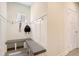 Mudroom with bench, hooks and window at 113 Corvus St, Summerville, SC 29483