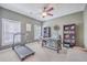 Home office with treadmill, desk, and ample shelving at 140 Pavilion St, Summerville, SC 29483