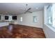 Hardwood floor living room with kitchen and breakfast bar visible at 195 Saint Philip St, Charleston, SC 29403