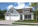 Two-story home with blue siding, three-car garage, and landscaping at 782 Maynard Ln, Summerville, SC 29486