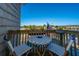 Charming balcony with seating for two, ideal for enjoying morning coffee or evening sunsets at 108 Palmetto Blvd, Edisto Beach, SC 29438