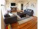 Comfortable living room with hardwood floors and ample seating at 108 Palmetto Blvd, Edisto Beach, SC 29438