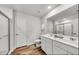 Double vanity bathroom with a walk-in shower and tile flooring at 204 West Bradford Pointe Dr, Summerville, SC 29486