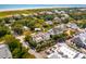 Aerial view highlighting home's location near beach and businesses at 2220 Ion Ave, Sullivans Island, SC 29482