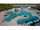 Unique and expansive pool with various lounging areas at 316 Trailmore Ln, Summerville, SC 29486