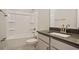 Clean bathroom with tub shower combo and dark vanity at 316 Trailmore Ln, Summerville, SC 29486