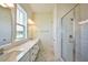 Bathroom with double vanity and large walk-in shower at 346 Trailmore Ln, Summerville, SC 29486