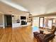 Living room with fireplace and view at 388 E Main St, Harleyville, SC 29448
