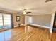 Hardwood floors and built-in shelves at 388 E Main St, Harleyville, SC 29448