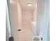 Updated bathroom with marble shower and vanity with quartz top at 106 Reardon Ave, Walterboro, SC 29488