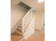 Modern staircase with white railing and light wood steps at 106 Reardon Ave, Walterboro, SC 29488