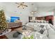 Gathering room with hardwood floors and sectional sofa at 122 Cainhoy Landing Rd, Charleston, SC 29492