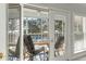 Relaxing screened porch overlooking pool and water at 122 Cainhoy Landing Rd, Charleston, SC 29492