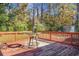 Wooden deck overlooking backyard with shed at 107 Pinewood St, Ladson, SC 29456