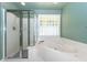 Bathroom with shower and corner tub at 1441 Waterside Ct, Mount Pleasant, SC 29464