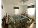 Serene bedroom with a double bed and seashell bedding at 2305 Myrtle St, Edisto Beach, SC 29438