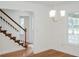 Dining room with hardwood floors, chandelier, and window at 2422 Pristine View Rd, Charleston, SC 29414