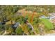 Aerial view showing home location near school and waterway at 46 Chadwick Dr, Charleston, SC 29407