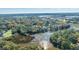 Expansive aerial view of neighborhood near the water with lush greenery at 46 Chadwick Dr, Charleston, SC 29407