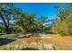 Private backyard with mature trees and open space at 46 Chadwick Dr, Charleston, SC 29407