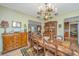 Spacious dining room, antique wooden table, and charming buffet at 46 Chadwick Dr, Charleston, SC 29407
