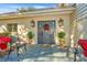 Inviting front porch with festive decor and seating at 46 Chadwick Dr, Charleston, SC 29407