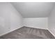 Small bedroom with grey carpet and sloped ceilings at 104 Lewisfield Dr, North Charleston, SC 29418