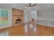 Gathering room featuring a brick fireplace and hardwood floors at 200 Nantucket Dr, Summerville, SC 29485