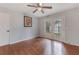 Spacious bedroom with hardwood floors and backyard access at 301 Corey Blvd, Summerville, SC 29483