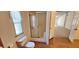 Clean bathroom with shower, toilet, and linen closet at 3112 Santee River Rd, Saint Stephen, SC 29479