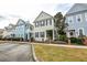 Row of charming pastel colored townhouses at 312 White Gables Dr, Summerville, SC 29483