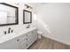 Modern bathroom with double vanity and marble countertop at 3301 Von Ohsen Rd, Summerville, SC 29485