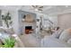 Living room with a gray shiplap fireplace feature wall at 463 Rowley Lane, Summerville, SC 29486