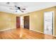 Bedroom with hardwood floors and ensuite bathroom access at 7 Andrea Ct, Hanahan, SC 29410