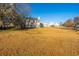 Large backyard with dry grass and a wooden fence at 7011 Windmill Creek Rd, Charleston, SC 29414