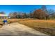 Large backyard with dry grass and a wooden fence at 7011 Windmill Creek Rd, Charleston, SC 29414