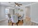 Dining area with hardwood floors and a ceiling fan at 1106 Old Highway 6, Cross, SC 29436
