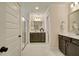 Elegant bathroom with double vanity, large shower, and marble floors at 117 Crosscut Ln, Summerville, SC 29486