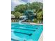 Community pool with waterslide, lap lanes, and surrounding trees at 2032 Amenity Park Dr, Mount Pleasant, SC 29466