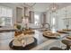 Modern kitchen with gray cabinets and white marble countertops at 368 Trailmore Ln, Summerville, SC 29486