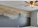 Bedroom with mountain mural wall accent at 373 Whispering Breeze Ln, Summerville, SC 29486