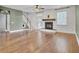 Spacious living room with hardwood floors and fireplace at 373 Whispering Breeze Ln, Summerville, SC 29486