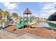Charming playground by a pond in a community at 373 Whispering Breeze Ln, Summerville, SC 29486