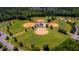 Aerial view of community with multiple baseball and softball fields at 4126 Rising Tide Dr, Summerville, SC 29485