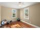 Bedroom with hardwood floors and two windows at 640 Old Back River Rd, Goose Creek, SC 29445