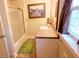 Bathroom with shower, vanity, and window at 8389 Chisolm Plantation Rd, Edisto Island, SC 29438
